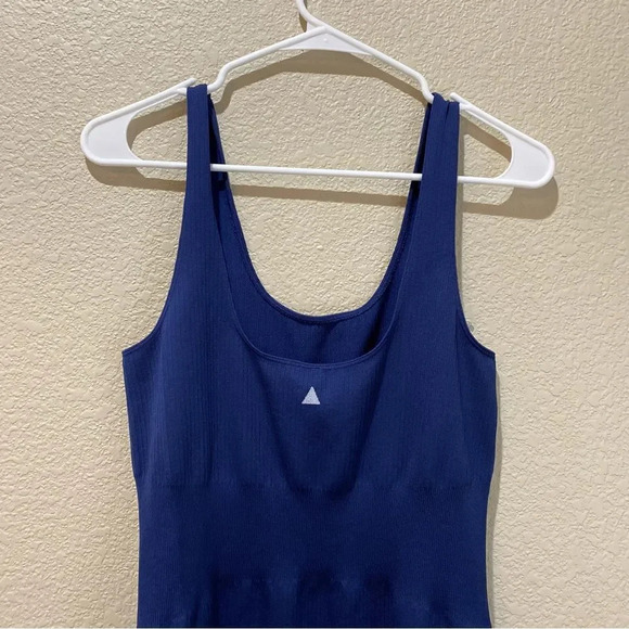 BALANCE ATHLETICA Linear Navy Blue Ribbed Tank Dress Size Medium Athletic - Picture 6 of 6